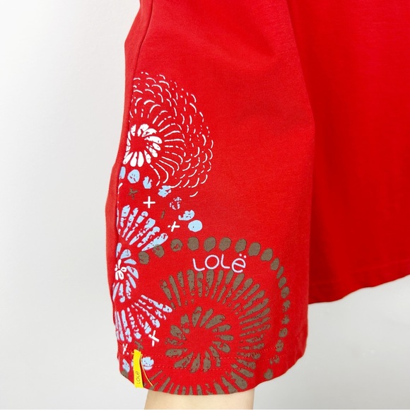 Lole Red Graphic Short Sleeve Athletic Shirt - Picture 6 of 7